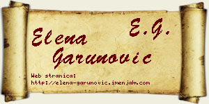 Elena Garunović vizit kartica